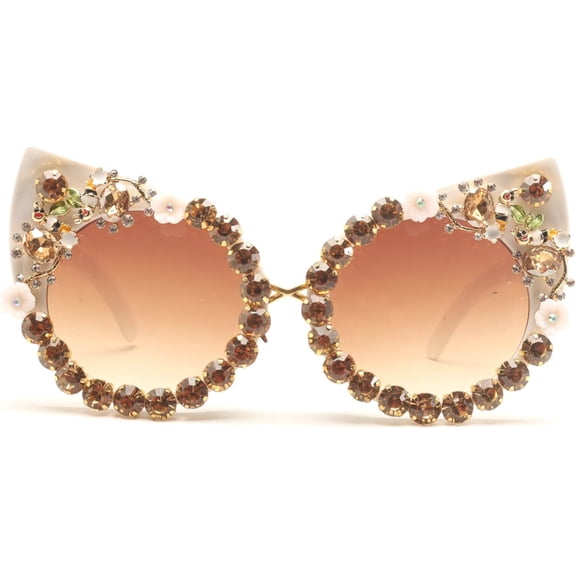 Oversized Diamond Sunglasses Women Rhinestone Cat Eye Sunglasses Vintage Female Sparkling Party sunglasses Eyewear