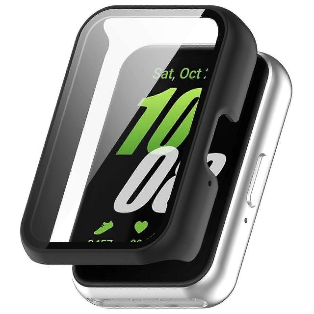 For Samsung Galaxy Fit3 (SM-R390) Case with Tempered Glass Screen Protector Full Coverage Hard PC Wa