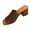 Brown, variant on RUIYANQI Women's Knit Upper Block Heel Mules Open Toe Slip On Sandals Trendy Summer Party Shoes Comfortable Chunky Heel Footwear for Evening Casual Wear Solid Colors