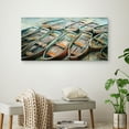thumbnail image 3 of Bateaux Teal by Studio Arts Canvas Art Print, 3 of 3