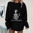 thumbnail image 2 of Blusa de manga larga con cuello redondo y estampado de calavera a la moda para mujer Pompotops gfhjh16972, 2 of 6