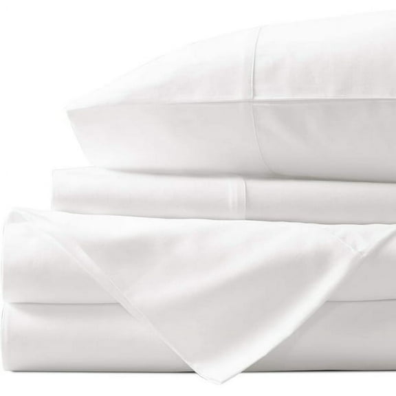 Egyptian Cotton Sheets Set 1000 Thread Count - Bedspread Deep Pocket Premium Bedding Set, Luxury Bed Sheets for Hotel Collection Soft Sateen Weave White
