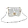 thumbnail image 1 of Bolso de hombro con remache transparente de PVC para mujer, bandolera informal con solapa para mujer Likrtyny Para estrenar, 1 of 9