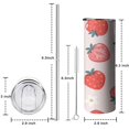 thumbnail image 5 of Strawberry Skinny Tumbler with Lid Straw Double Wall Travel Mug Decorative Thermal Insulated 20 oz Coffee Mug for Spring Summer Birthday Christmas, 5 of 7