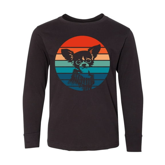 Inktastic Cute Retro Chihuahua Long Sleeve Youth T-Shirt
