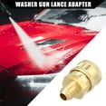 thumbnail image 3 of Pressure Washer Coupler Female Washer Gun Adapter Universal for Car Brass M14 x 1.5 43mm Length, 3 of 6