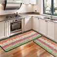 thumbnail image 3 of Kitchen Rugs Sets Of 2,Pioneer Flower Floral Print Pattern Anti Fatigue Kitchen Mat Rugs Non Slip Washable,Decorative Kitchen Floor Mats for Kitchen,Sink,Laundry,17"x47"+17"x47", 3 of 5
