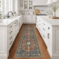 thumbnail image 2 of GLATTICE Runner Rug 2x8 Brick Red Vintage Floral Rug Boho Rug Runner Non-Slip Washable Kitchen Runner Soft Printed Retro Flower Carpet Runner for Bedroom Laundry Entryway, 2 of 8