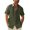 Army-green, variant on Print Men Short Sleeve Turn-Down Collar Casual Blouse Tops
