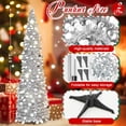 thumbnail image 2 of Árbol de Navidad Leyndo plegable de 1,5 m con lentejuelas plateadas, 2 unidades, 2 of 6