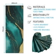 thumbnail image 2 of Green and Gold Marble Glitter Waves Pattern Hot Yoga Mat Towel Non Slip for Hot Yoga - Quick-Drying Yoga Mat Cover with 4 Corner Pockets with Travel Bag - Hot Yoga Towel Non Slip 70"x26", 2 of 6