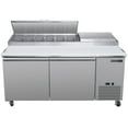 thumbnail image 3 of Maxx Cold Two-Door Refrigerated Pizza Prep Table, 71" W, 20.91 cu. ft. Storage Capacity, Equpped with (9) 4" Deep Pans and Cutting Board, in Stainless Steel (MXSPP70HC), 3 of 4