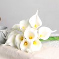 thumbnail image 4 of 20 Pcs Milk White Artificial Calla Lily Flowers for Home Kitchen & Wedding Decorations (White), 4 of 7