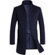 thumbnail image 1 of Gabardina larga de mezcla de lana para hombre, abrigo ajustado de plumas, 1 of 3