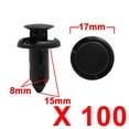 thumbnail image 2 of Unique Bargains 100pcs 8mm Hole Black Car Body Panel Fender Plastic Rivets Fastener Clips, 2 of 2