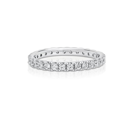 - Cubic Zirconia Eternity Ring made with Zirconia from Swarovski