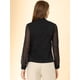 thumbnail image 3 of INSPIRE CHIC Blusa De Manga Larga De Gasa Con Cuello Anudado Para Mujer Negro L, 3 of 5
