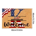 thumbnail image 3 of America 250 Years Welcome Doormat USA 250Th Anniversary Patriotic 1776-2026 Birthday Mat Non- Front Entrance Holiday Doormat For Outdoor Floor Rugs 15.7"X"23.6" K, 3 of 4