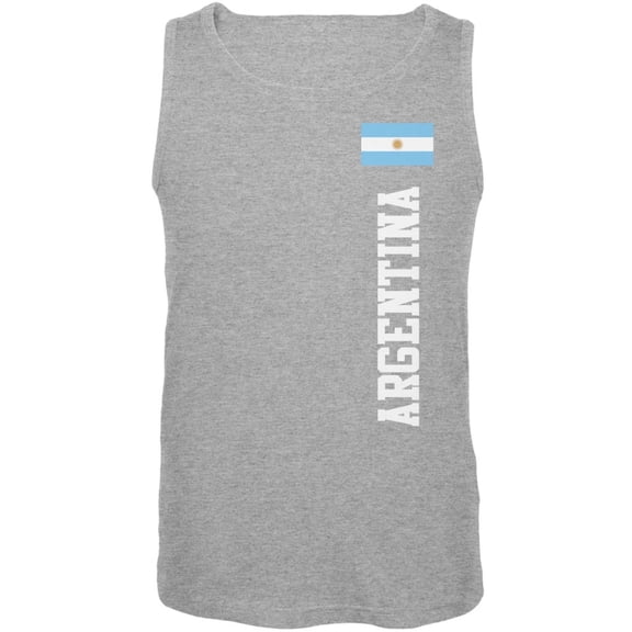 World Cup Argentina Heather Grey Adult Tank Top - Large