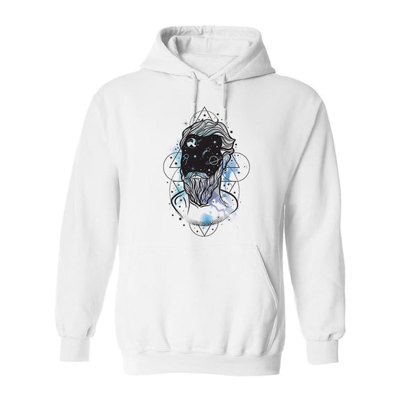 Man With Beard And Night Sky Hoodie Men -Image by Shutterstock, Male Small