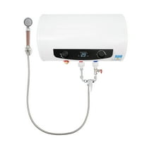 Miumaeov 9.25 Gallon Electric Water Heater, Hot Water Tank for Kitchen Bathroom, Wall-mounted Water Heaters with Shower& Faucet Adjustable