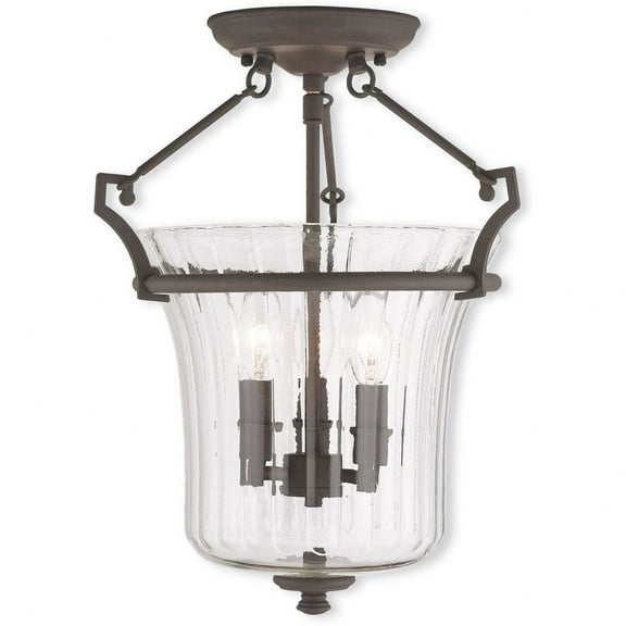 50922-91-Livex Lighting-Cortland - 2 Light Pendant in Modern Farmhouse Style - 11 Inches wide by 19 Inches high-Brushed Nickel Finish