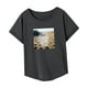 thumbnail image 5 of Camiseta para mujer, ropa de verano, camiseta básica Simple y elegante para viaje para mujer XL, 5 of 7
