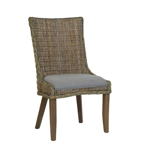 Solomon Cottage Woven Dining Chairs, Grey Wash Dining Room Chairs