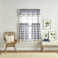 thumbnail image 2 of Curtainworks Seaton Polyester Light Filtering Rod Pocket Tier Pair, Navy , 56"x36", Set of 2, Adult, 2 of 3