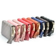 thumbnail image 6 of HAWEE RFID Credit Card Wallet for Women Accordion Genuine Leather 15 Slots Case Card Holder Tassel Pendant, Pink, 6 of 6