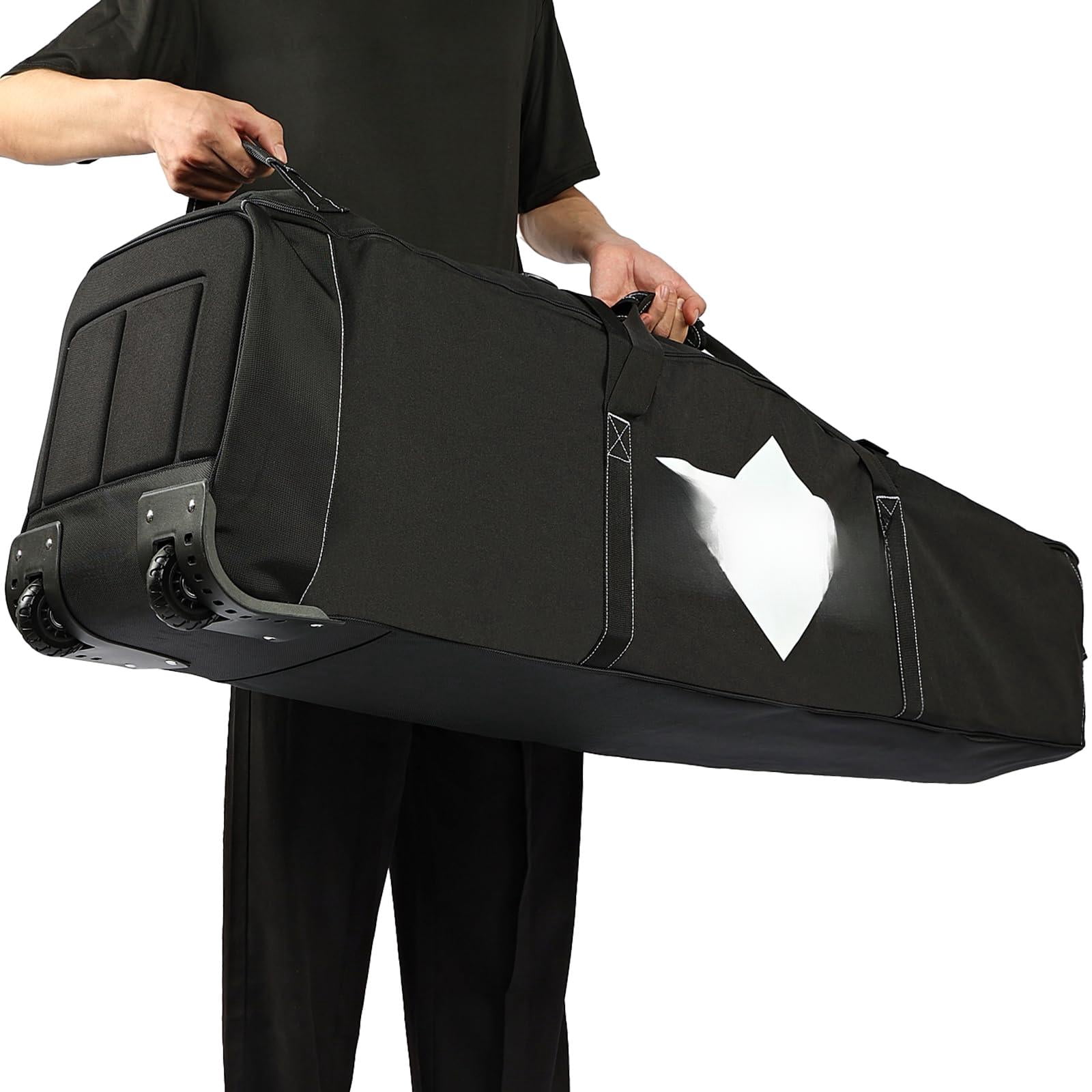 Golf Travel Bag  Full-open Protective & Wheeled Airline-approved Case For Clubs Cart&standbag Soft-sided Waterproof Cover Made Of Heavy Duty Oxford