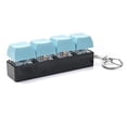 thumbnail image 2 of Adult Squeeze Toy, Keyboard Squeeze Toy, Sensory, Plastic 4X1inKeyring, 4 Click Switches, Black Light Blue, 1 Pc, Keychain Squeeze, Relaxation Relaxation, 2 of 9