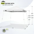 thumbnail image 3 of EAGLE PEAK 11 x 11 Slant Leg Pop-up Canopy Tent Easy One Person Setup Instant Outdoor Beach Canopy Folding Portable Sports Shelter 11 x 11 ft Base 9' x 9' Top, 3 of 8