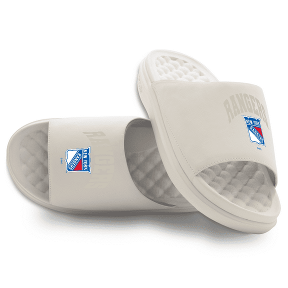 Unisex ISlide Cream New York Rangers Tonal Pop Motive Slide Sandals