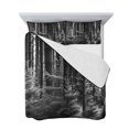 thumbnail image 7 of Grey Forest Queen Size Down Alternative Comforter, Lightweight Comforter Quilt Bedding Set with Pillow Shams Mysterious Primitive Forest Pine Tree All Seasons Bed Comforter Duvet Insert 90"x96", 7 of 7