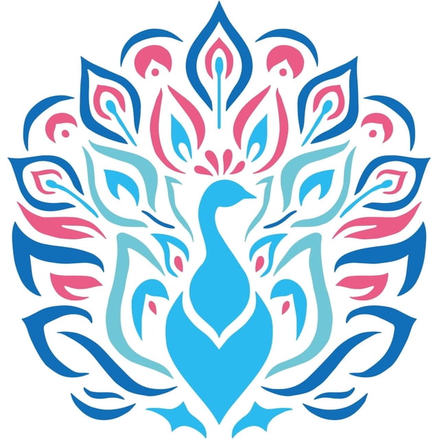 Plantilla de pavo real
