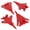 Red, variant on TimMee Plastic Army Men Combat Fighter Jets - 4pc Red Airplanes Made in USA