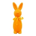 thumbnail image 2 of Easter Bunny Decor with Bow, 9.84"" Flocking Rabbit Tabletop Ornament for Easter Centerpieces, Cute Easter Rabbit Statue for Spring Home Office Table Decor, Party Supplies Gifts for Friends, 2 of 6