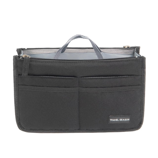 Estuche para Cosméticos Zulema Portátil Bolso de Maquillaje Negro L