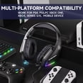 thumbnail image 2 of Gaming Headset for PS5, PS4, Xbox Series X/S, Xbox One, PC, Wired Over Ear Gaming Headphone with Noise Canceling Mic & Stereo Bass Surround Sound & LED Light - Black, 2 of 8