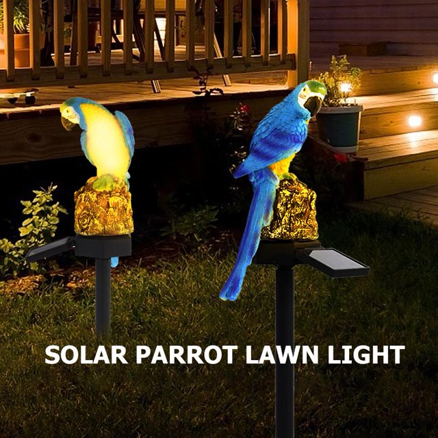Solar Power LED Parrot Lawn Light Impermeable Jardín Paisaje Lámpara (Azul)