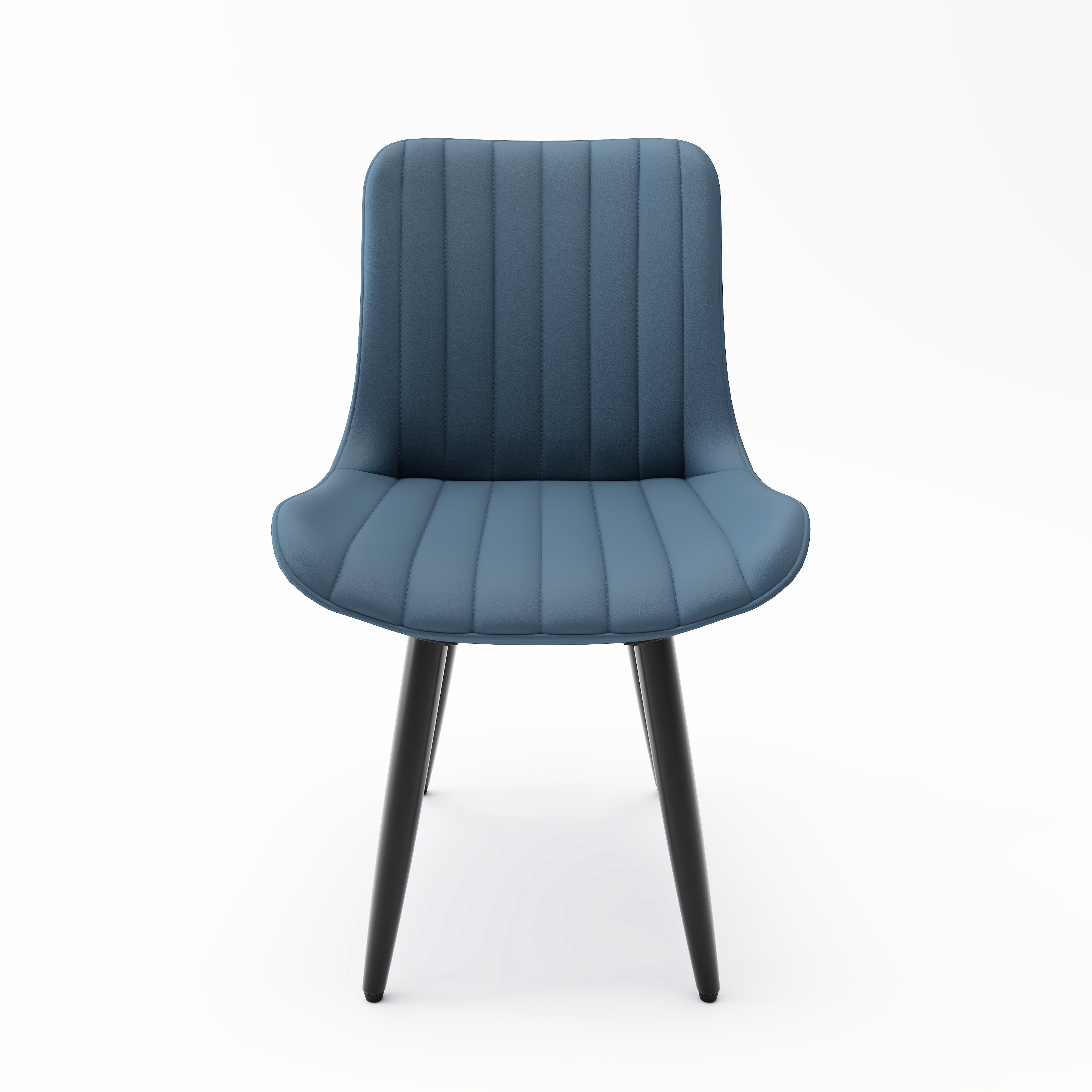 Modern Velvet Upholstered Dining Chairs with Metal Legs, Accent Chairs, Black