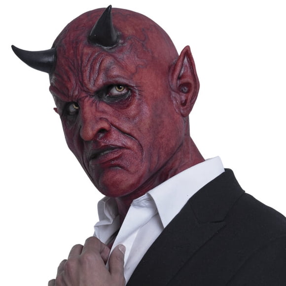 Ghoulish Productions Lucifer, Máscara de Diablo Rojo. Máscara de Demonio Rojo de Hyper Mask.Máscara Unitalla de Látex.Ideal para Halloween, Fiestas de Disfraces y Conciertos Ghoulish productions Hyper Mask Hyper mask