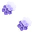 thumbnail image 2 of Monstrate Moldes para mordeduras de huevo de silicona multifuncionales de 7 agujeros contenedor de almacenamiento reutilizable bandeja de comida para violeta 2piezas Monstrate CBP051943, 2 of 5