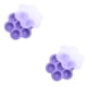 thumbnail image 4 of Matsuzay Moldes para mordeduras de huevo de silicona multifuncionales de 7 agujeros contenedor de almacenamiento reutilizable bandeja de comida para violeta 2piezas Matsuzay CBP051943, 4 of 5