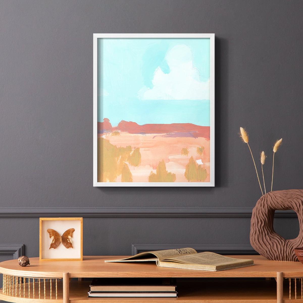 Wide Open Spaces I Framed Print in White Solid Wood 8 x 10 Framed Print