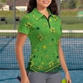 thumbnail image 3 of Whosucclay Shamrocks and Music 1/4 Zip Tennis Shirts, Polyester Polo Shirts Moisture Wicking Quick Dry Tennis Short Sleeved Shirt for Golf Outdoor Exercise Size X-Small, 3 of 10