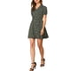 thumbnail image 5 of INSPIRE CHIC Vestido de Camisa de Manga Corta con Estampado Floral para Mujeres XL Negro, 5 of 7