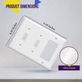 thumbnail image 2 of ENERLITES Combination Toggle / Decorator Rocker Switch Wall Plate, Standard Size 3-Gang, White, 2 of 6