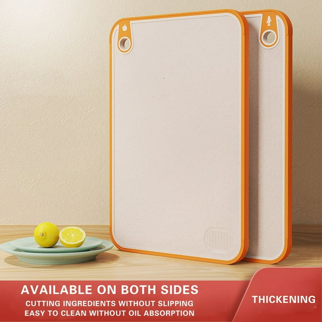 Deals Qaailabf Thickened, Straw Double-sided Cutting Chopping Board, Slip Grinding, Garlic Paste Wrapped Cutting Board